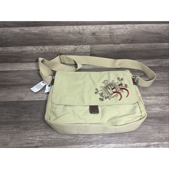 Disney Other - Disney Disneyland 55 Mickey Mouse Khaki Canvas Shoulder Messenger Laptop Bag